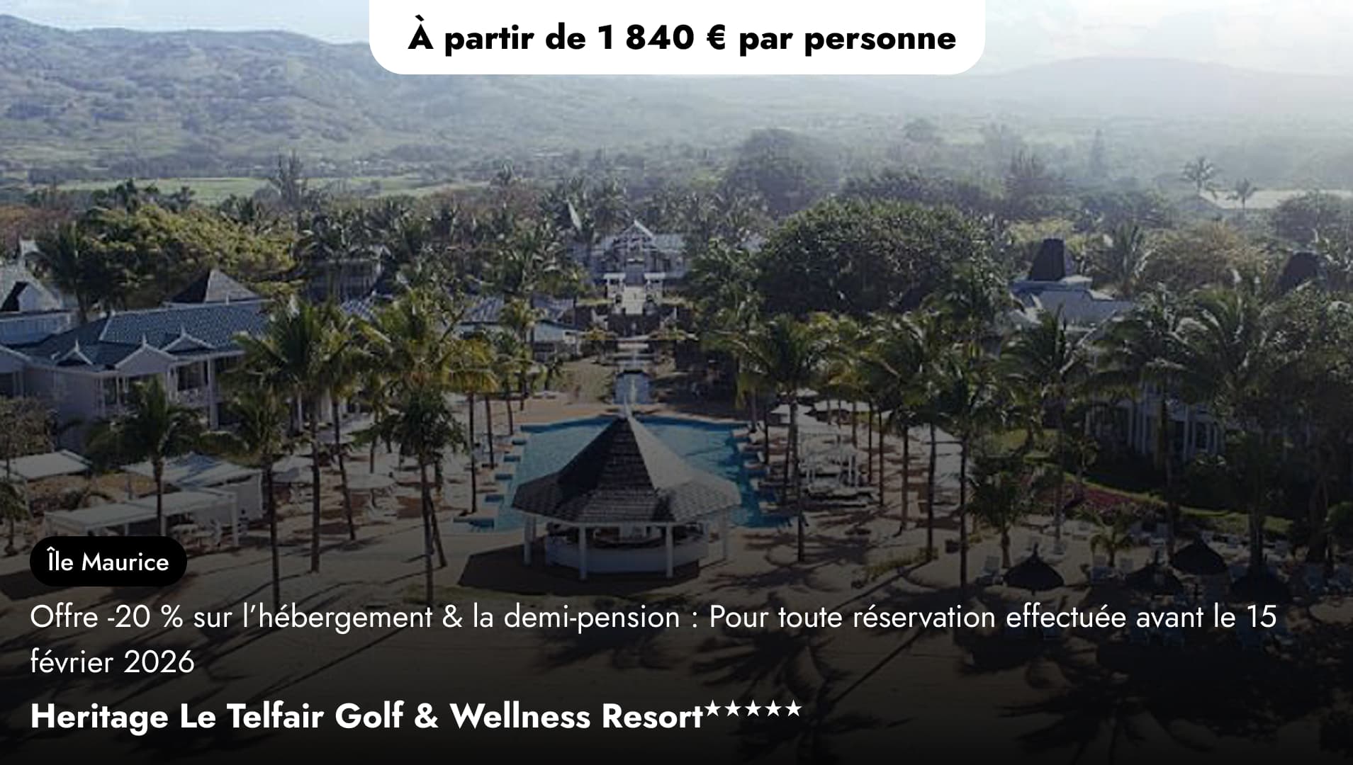 Offre Spéciale Héritage Resorts - Heritage Le Telfair Golf & Wellness Resort★★★★★
