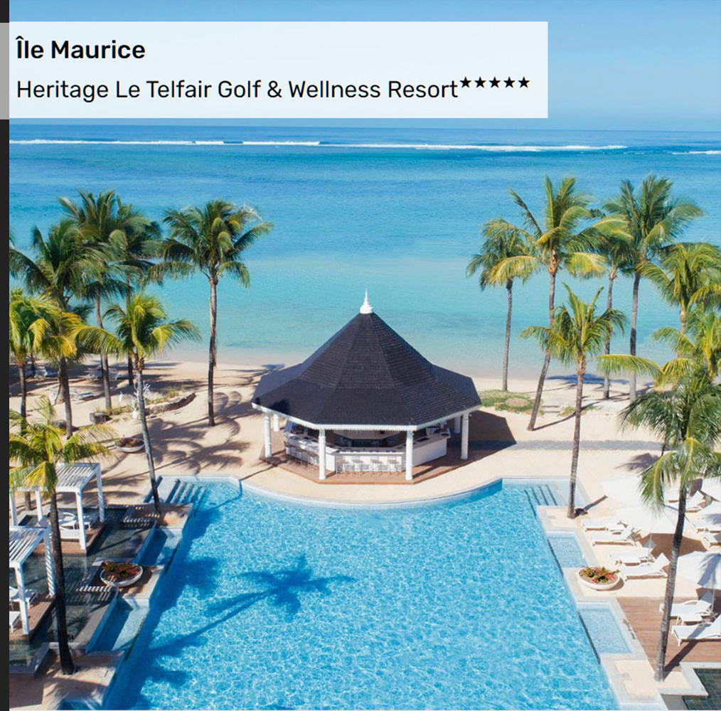 Offre spéciale à l'Île Maurice : Heritage Le Telfair Golf & Wellness Resort★★★★★