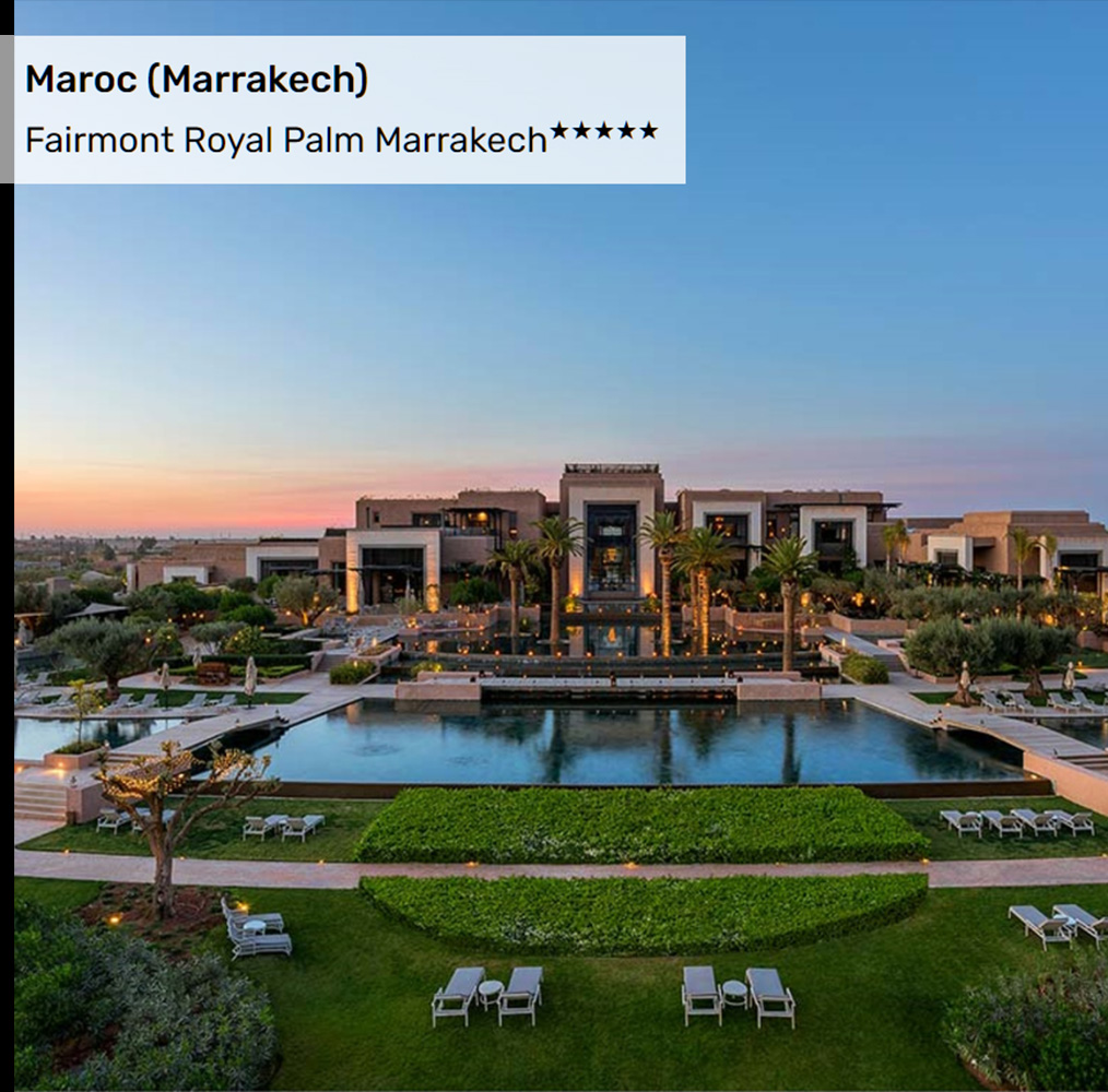 Offre spéciale au Maroc - Fairmont Royal Palm Marrakech★★★★★