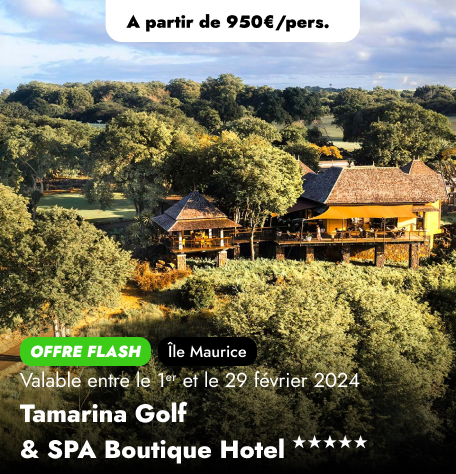 Offre FLASH à l'Île Maurice : Tamarina Golf & Spa Boutique Hotel★★★★