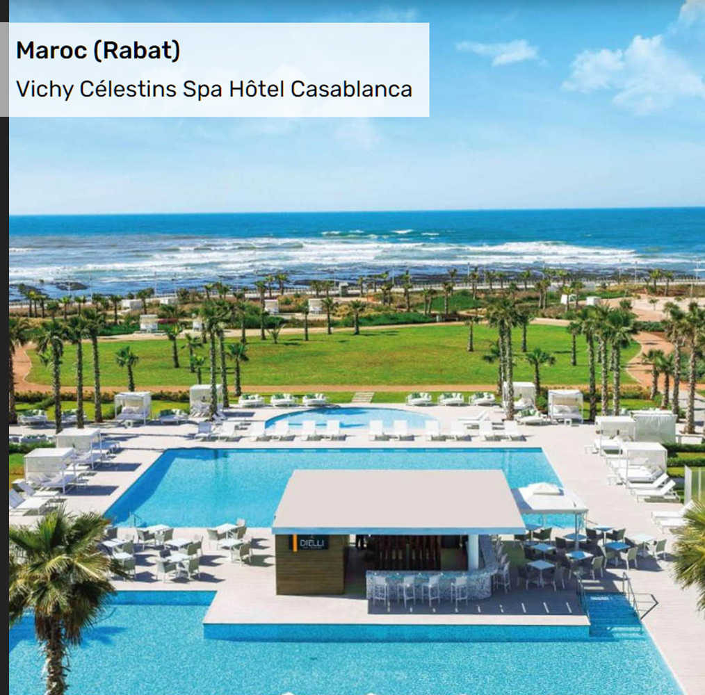 Offre spéciale au Maroc : Vichy Célestins Spa Hôtel Casablanca