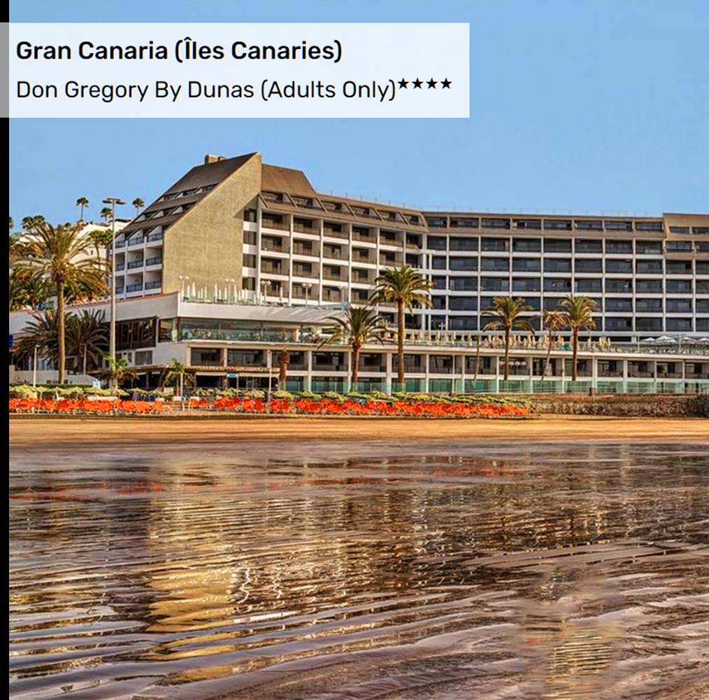 Offre Spéciale aux Îles Canaries : Don Gregory By Dunas (Adults Only)★★★★ Offre Spéciale aux Îles Canaries : Don Gregory By Dunas (Adults Only)★★★★