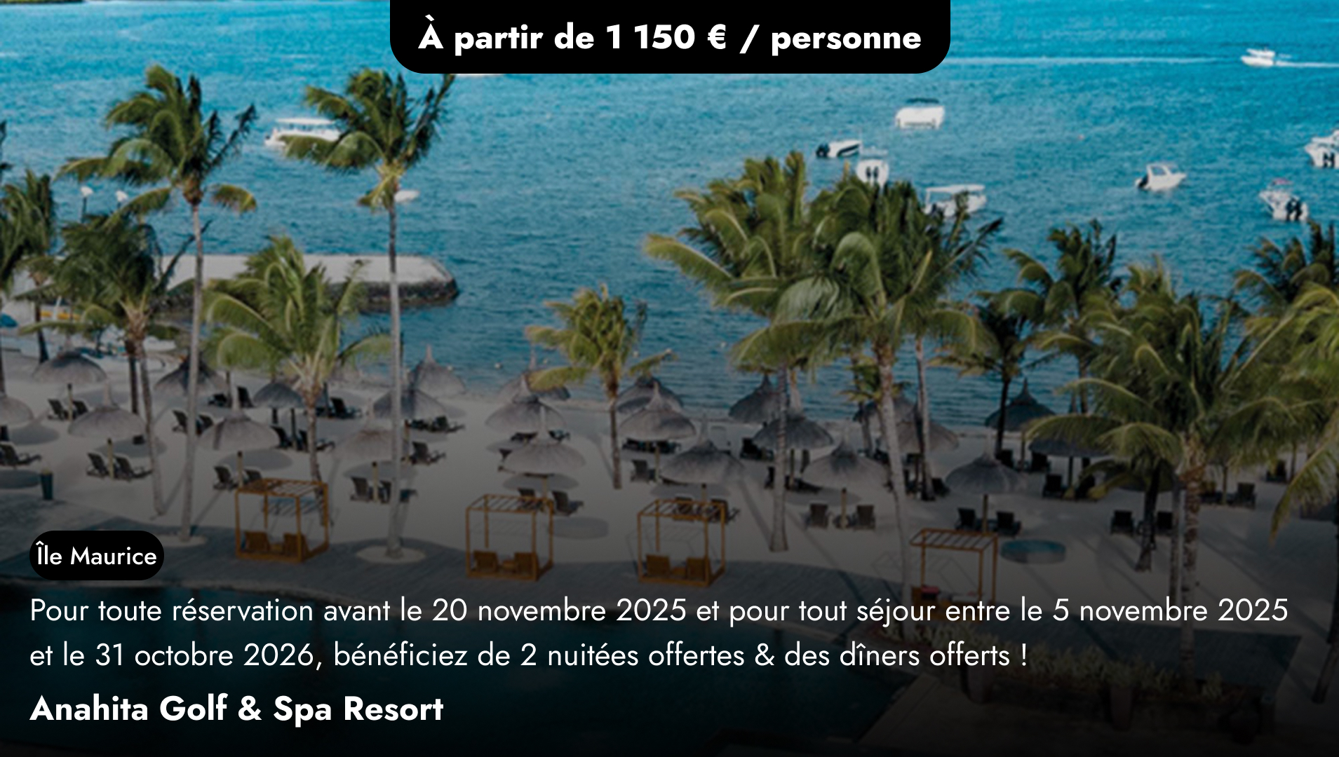 Offre Spéciale à l'Île Maurice - Anahita Golf & Spa Resort★★★★★